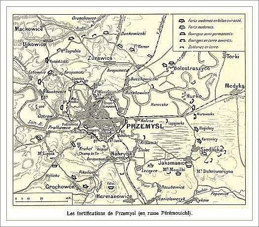 French map of Przemysl